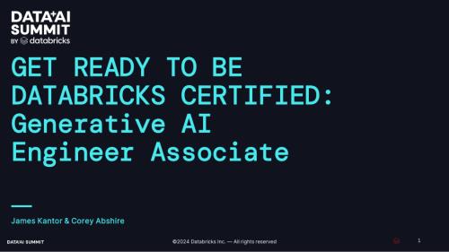 准备好获得 Databricks 认证：生成式 AI 工程师助理