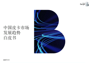 罗兰贝格：中国皮卡市场发展趋势白皮书(29页)