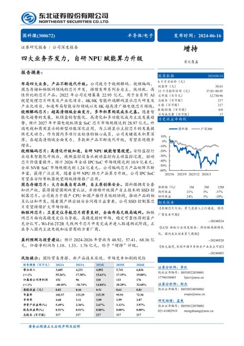 国科微-公司研究报告-四大业务齐发力自研NPU赋能算力升级-240616（32页）