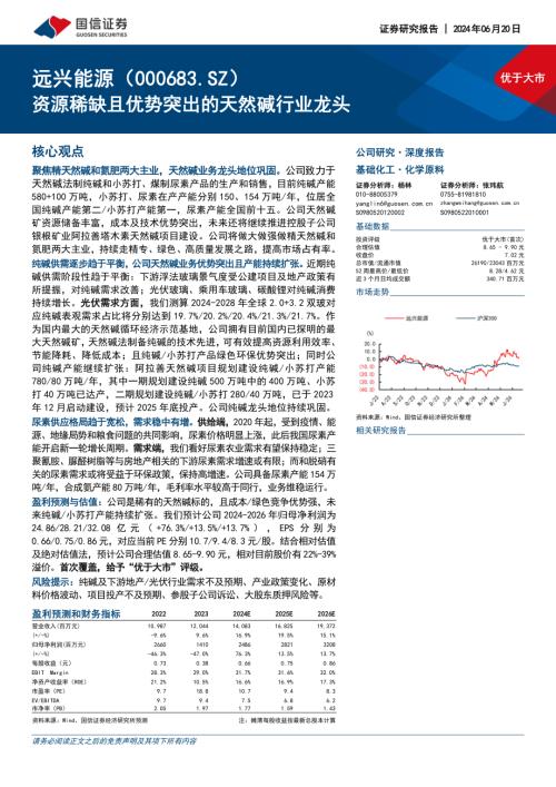 远兴能源-公司研究报告-资源稀缺且优势突出的天然碱行业龙头-240620(53页)