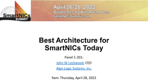1C_201_Best Architecture for SmartNICs Today-Algo-Logic
