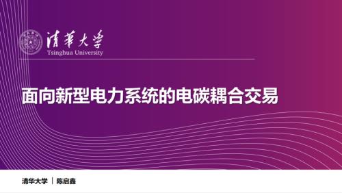 清华大学：2024面向新型电力系统的电碳耦合交易报告（31页）