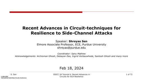 T6 - Recent Advances in Circuit-techniques for Resilience to Side-Channel Attacks
