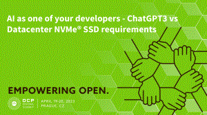 AI as one of your developers - ChatGPT3 vs Datacenter NVMe SSD requirements