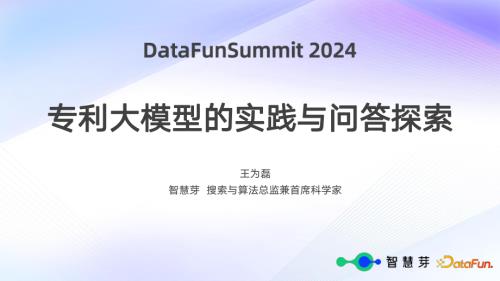 Datafun3.23 智慧芽 王为磊