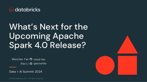 即将推出的 APACHE SPARK 4.0 的下一步是什么？