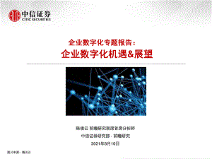 企业数字化专题报告：企业数字化机遇&展望-32页（32页）
