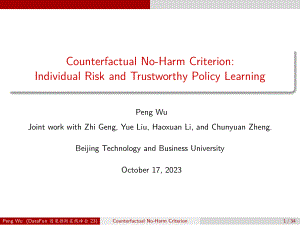Trustworthy Policy Learning under the Counterfactual No-Harm Criterion