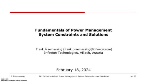 T4 - Fundamentals of Power Management System Constraints and Solutions