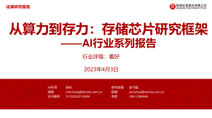AI行业系列报告：从算力到存力存储芯片研究框架-230403（28页）