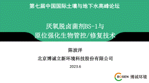 厌氧脱卤菌剂BS-1与原位强化生物修复管控技术