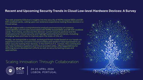 Recent and Upcoming Security Trends in Cloud Low-level Hardware Devices A Survey