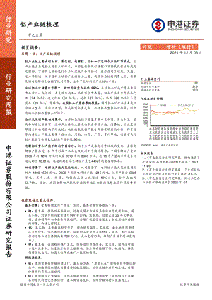有色金属行业：铝产业链梳理-20211206（14页）