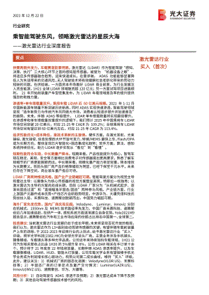 激光雷达行业深度报告：乘智能驾驶东风领略激光雷达的星辰大海-211222（69页）