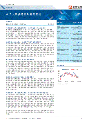机械设备行业深度研究：从三大经典传动到具身智能-231020（141页）