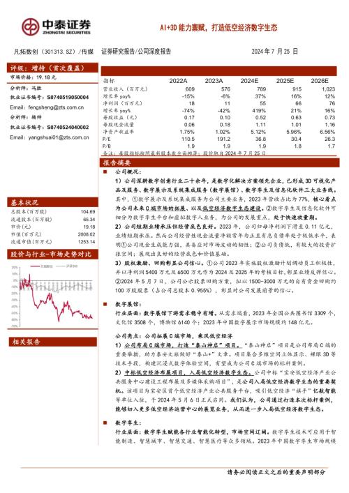 凡拓数创-公司研究报告-AI+3D能力禀赋打造低空经济数字生态-240725（33页）