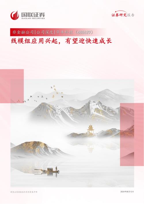华丰科技-公司研究报告-线模组应用兴起有望迎快速成长-240812（36页）