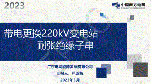严淦辉-带电更换220kV变电站耐张绝缘子